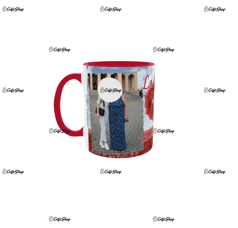 La multi ani 18 cu drag mama, cana din ceramica, 330ml, personalizata cu 2 poze si text model 3375